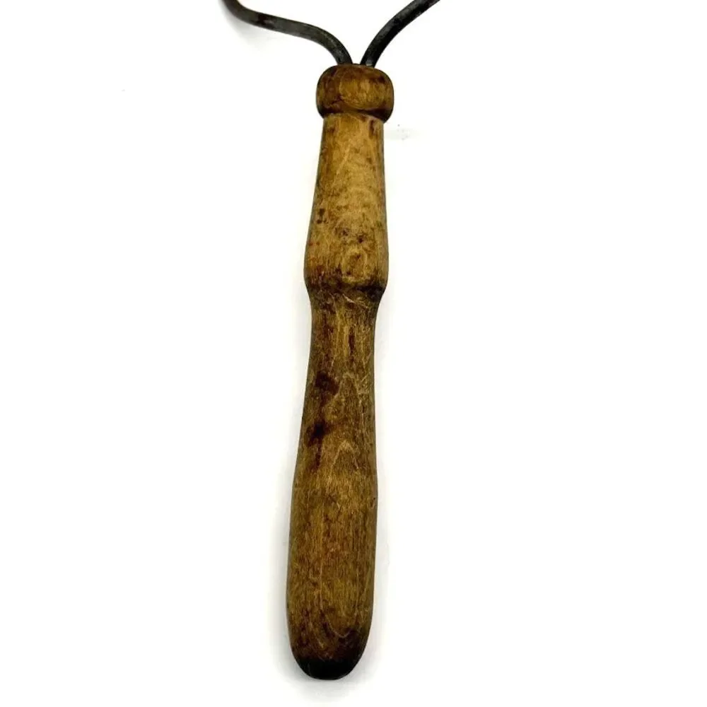 Vintage Wire Potato Masher Primitive Kitchen Tool Wood Handle Rustic Farmhouse